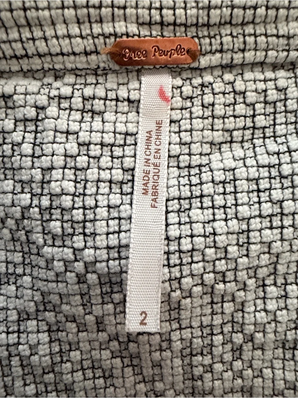 FREE PEOPLE Women's Ivory Black  Micro Check Side Zip A-Line Mini Skirt Sz 2